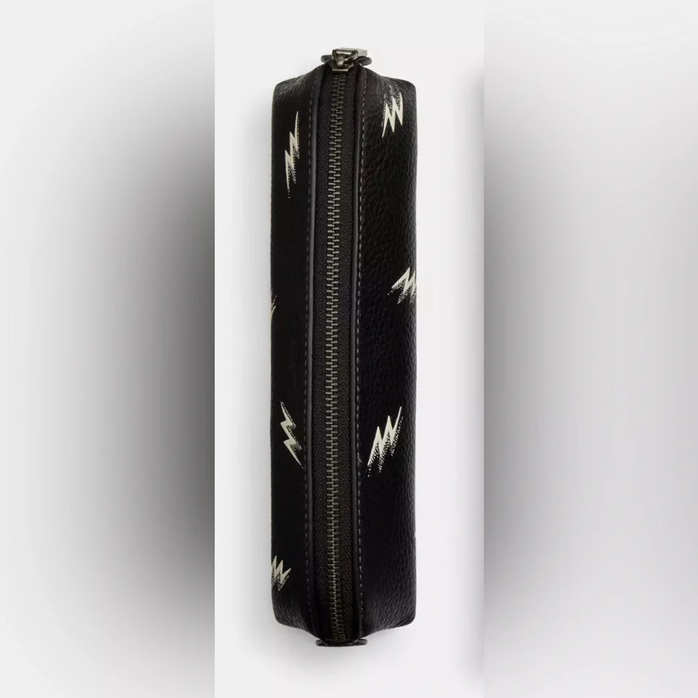 Coach Pencil Case With Lightning Bolt Print